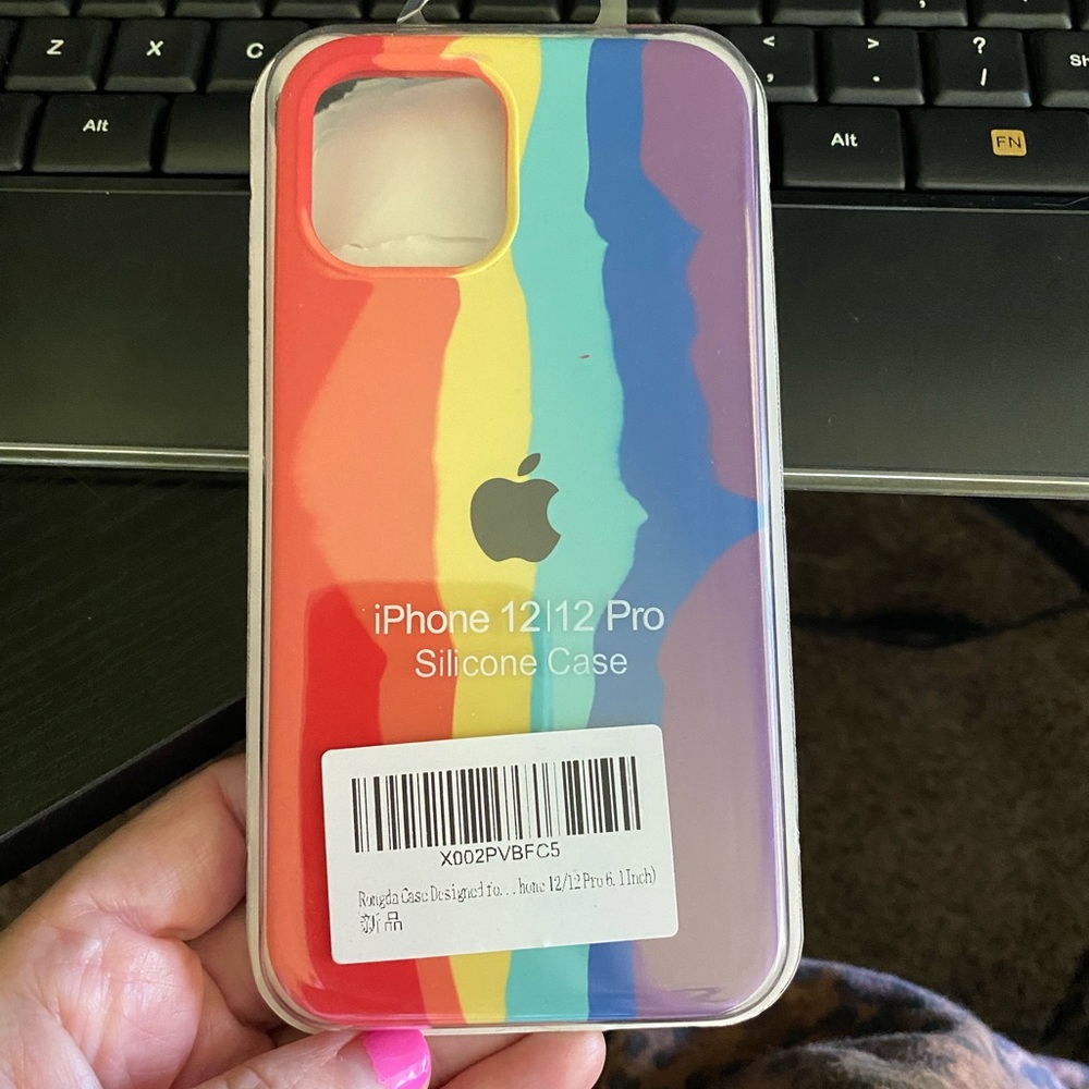 iPhone 12/12 Pro silicone Rainbow Pride case 🌈